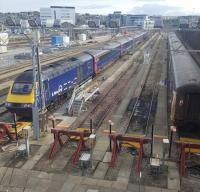 ScotRail HST at Clayhills on 02/10/2017.<br><br>[John Yellowlees 02/10/2017]