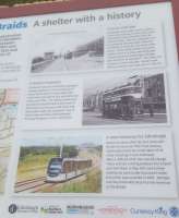 Information board at the restored Braid's Tram Shelter.<br>
<br><br>[John Yellowlees 02/01/2017]