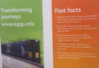 Information on hoardings at Glasgow Queen Street.<br><br>[John Yellowlees 11/10/2017]