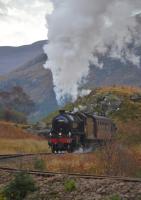 Climbing away from Glenfinnan, a little to the west.<br><br>[Bill Roberton 19/10/2017]