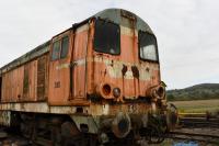 An image from a visit to the GWR at Toddington in October 2017. This is 20035, one of four Class 20s that worked a freight branch in France for several years for a company known as CFD (Compagnie des Chemins de Fer Departementaux). Now derelict and to be broken up for spares for D8137. I was part of a party on a conducted tour of the shed yard.<br><br>[Peter Todd 17/10/2017]