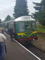 The 'Spirit of Banffshire' prepares for departure at Dufftown.<br><br>[John Yellowlees 18/08/2017]