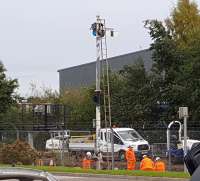 Signal replacement at Elgin.<br>
<br><br>[Crinan Dunbar 14/10/2017]