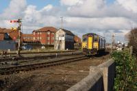 Northern 150272 arrives at Blackpool North on 04 November 2017. No.2 SB and the semaphore signals have only a week to go before the station closes for an extended period and they are swept away.<br><br>[John McIntyre 04/11/2017]