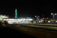An evening view of Blackpool North on Friday 10th November 2017, its last full day of services before a nineteen week closure for electrification modernisation. Work continues in the foreground on the new Platforms 1 & 2. Tracks on the surviving Platforms 3-6 were lifted immediately after the closure period commenced. Signalling on the electrfied line to Preston will be controlled from Manchester. <br>
<br>
<br><br>[Mark Bartlett 10/11/2017]
