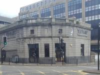 The 'Subbie' booking office at Aberdeen. Not needed since 1937, and for many years now a hairdresser.<br><br>[John Yellowlees 12/09/2017]