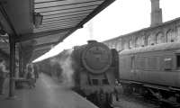 BR Standard Pacific 70000 <I>Britannia</I> stands at Carlisle on 7 September 1963 at the head of a military special.<br><br>[K A Gray 07/09/1963]