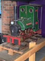 Now this is only my personal opinion, but I would rather ride behind this plinthed steam locomotive than behind a petrol hydraulic [see image 60573]. The name on the side of the boiler is Stan Johnson.<br><br>[Ken Strachan 06/08/2017]