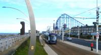 A modern Flexity tram passing the Pleasure Beach - 17th Sept.<br><br>[Veronica Clibbery 17/09/2017]