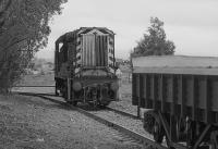 An unidentified Class 08 shunts the tip at the north end of Millerhill Yard in 2000.<br>
<br>
<br><br>[Bill Roberton //2000]