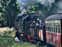 HSB 99 7239-9 with the 14:08 from Eisfelder Talmuehle to Drei Annen Hohne near Benneckenstein on 19 September 2017.  By this stage of the journey, it was not having to work so hard as starting out from Eisfelder Talmühle.<br><br>[Norman Glen 19/09/2017]