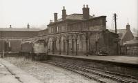 27012 runs round its train in the former station at Brechin after arrival.<br><br>[Ewan Crawford Collection //1979]