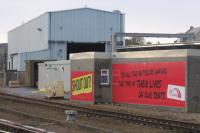 A long way has been travelled since the stylish days of GNER and East Coast. Virgin new sign at Clayhills Depot, Aberdeen, on 13th November 2017.<br><br>[David Spaven 13/11/2017]