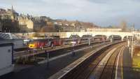 Up Chieftain arriving at Stirling.<br><br>[John Yellowlees 04/12/2017]