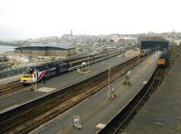 Scene at Pezance on an overcast day in June 2002, looking west over the station.<br><br>[Ian Dinmore 01/06/2002]