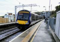 With all the excitement about electrics now on the EGML let's not forget that most services are still diesel and will be until, when, May 2018 perhaps? 170 473 calls at Falkirk High with a Glasgow service on 12 December. (The following train was a 7-car electric).<br><br>[David Panton 12/12/2017]