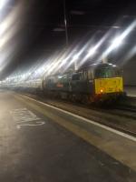 86101 <I>Sir William Stanier</I> on arrival at Euston with the up Lowland Sleeper on 6th December 2017. <br>
<br><br>[John Yellowlees 06/12/2017]