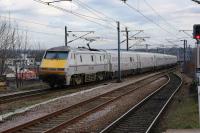 91116 departs from Wakefield Westgate on 12 March 2013 with a Leeds to Kings Cross service.<br><br>[John McIntyre 12/03/2013]