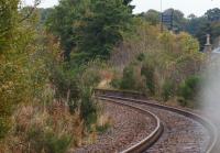 Kintore former Down platform looking a little overgrown in October 2012. Hopefully it may re-open when this part of the Aberdeen to Inverness line is upgraded; scheduled for 2019.<br><br>[John McIntyre 19/10/2012]