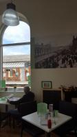 The Cafe at The Station in Saltcoats is in the building on the right of the old photograph on its wall.<br><br>[John Yellowlees 08/07/2016]