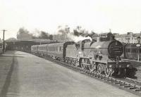 Class 2P 4-4-0 40665 departing from Ayr on 30 March 1959 with a Dalmellington - Kilmarnock train.<br><br>[G H Robin collection by courtesy of the Mitchell Library, Glasgow 30/03/1959]