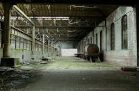 Part of the spacious interior of Aberdeen's Guild Street goods shed in 2000, largely disused by this time but with a few wagons present. [Ref query 30 December 2017]<br>
<br>
<br><br>[Bill Roberton //2000]