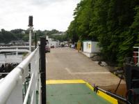 Tobermory slipway on Mull seen during loading of Calmac Ferry <I>MV Loch Linnhe</I>, ready for its journey across the Sound of Mull to Kilchoan on the Ardnamurchan peninsula. 18th June 2013. <br><br>[David Pesterfield 18/06/2013]