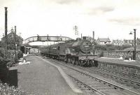 Class 2P 4-4-0 40688 calls at Glengarnock on 14 July 1959 with a train for Kilmarnock.  <br><br>[G H Robin collection by courtesy of the Mitchell Library, Glasgow 14/07/1959]