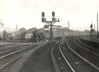 42240 about to enter St Enoch station on 5 October 1956 with a train from Largs.<br><br>[G H Robin collection by courtesy of the Mitchell Library, Glasgow 05/10/1956]