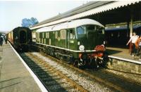 BR Sulzer Type 2 (Class 24) D5054 awaiting its next turn at the 1990 East Lancs Railway diesel gala in Bury Bolton Street. This was before the line had reopened beyond Ramsbottom but an intensive service was run with numerous locos taking part. <br><br>[Mark Bartlett /07/1990]