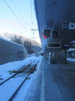 Point heaters working well at St Anton am Arlberg station on 23rd December 2017. The temperature at the time was -5C. <br>
<br>
<br><br>[Alastair McLellan 23/12/2017]