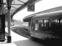 View south from the platforms of York station on 12 February 1981 as a DMU awaits its departure time with an afternoon stopping service to Leeds.<br><br>[John Furnevel 12/02/1981]