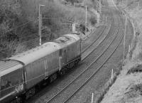 50008 <I>Thunderer</I> powers north on the WCML at Forton with 5Z50, a special working conveying three former GWR HST coaches from Leicester to Craigentinny on 15th January 2018. <br><br>[Mark Bartlett 15/01/2018]