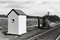 Postal lineside equipment (drop-off) at Gleneagles on 26/08/61.<br><br>[David Murray-Smith 26/08/1961]