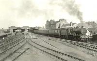 2P 40595 leaving Gilmour Street on 2 June 1959 with a Glasgow - Girvan semi fast. <br><br>[G H Robin collection by courtesy of the Mitchell Library, Glasgow //]