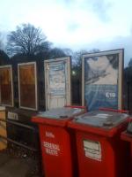 This set of posters at Newington on the Edinburgh South Suburban are at least ten years old but Scotrail show no inclination to remove/update them. They include a Caledonian Sleeper poster offering bargain berths from £19 - I wish!<br>
<br>
<br><br>[Ewan Crawford Collection 14/01/2017]