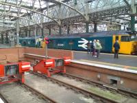 Class 50s 50007 and 50049 on arrival at Glasgow Central from Crewe on 7th October 2017.<br><br>[Michael Gibb 07/10/2017]