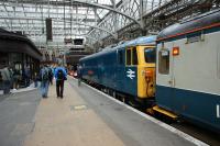 87002 'Royal Sovereign' on the blocks at Glasgow Central having arrived with <I>'The Electric Scot'</I> railtour from Birmingham International on 15 October 2008. [See image 16478]<br><br>[John McIntyre 15/10/2008]