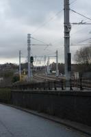 The catenary over Maudlands viaduct was fully in place on 18th January 2018 and signal PN158 has been replaced. View towards Blackpool. [See image 61039] for the same location in October 2017. <br><br>[Mark Bartlett 18/01/2018]