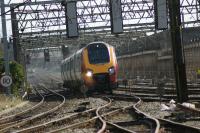 A northbound Voyager crosses North Union bridge over the River Ribble on the approach to Preston on 26 March 2009.<br><br>[John McIntyre 26/03/2009]