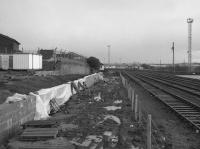 The fourth station at Bathgate, seen under construction in 1985.<br>
<br>
<br><br>[Bill Roberton //1985]