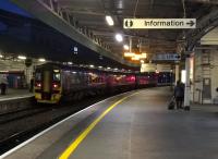 <h4><a href='/locations/B/Bristol_Temple_Meads'>Bristol Temple Meads</a></h4><p><small><a href='/companies/G/Great_Western_Railway'>Great Western Railway</a></small></p><p>A class 158 is about to leave for the South Coast on 5th November. I wouldn't say it took off like a rocket; but it was hardly a banger. 85/122</p><p>05/11/2017<br><small><a href='/contributors/Ken_Strachan'>Ken Strachan</a></small></p>