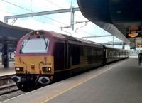 67024 hauls VSOE stock through Reading on a railtour on 13 May 2017. Ironically, I was catching another railtour on the same day, to Minehead.<br><br>[Ken Strachan 13/05/2017]