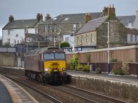 West Coast 57316 runs through Kinghorn with a route learner working on 30th January 2018.<br><br>[Bill Roberton 30/01/2018]