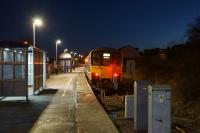 The 1607 hrs from Preston to Blackpool South had arrived a few minutes earlier and the turn around was so quick that I nearly missed the trip back to Preston on 02 February 2018. This was the fifth day of the service restarting after engineering work although it is now only to/from Preston, the previous start and destination having been Colne.<br><br>[John McIntyre 02/02/2018]