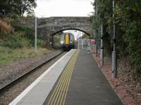 380 021 arriving at North Berwick with a 7 carriage train from Edinburgh Waverley, there were quite a few extra drivers on this train making themselves familiar with the controls to use these trains on the Glasgow-Edinburgh line.<br><br>[Gordon Steel 12/10/2017]