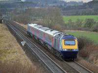 43179 leads a ScotRail HST as it nears Dalgety Bay with a Haymarket - Dundee training run on 12th February 2018.<br>
<br>
<br><br>[Bill Roberton 12/02/2018]