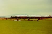 A2 60532 <I>Blue Peter</I> with a special crossing the old Float Viaduct in the early 1990s.<br><br>[Gordon Steel //1990]