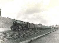 Corkerhill based Jubilee 45621 <I>Northern Rhodesia</I> heading home after leaving Dumfries on Saturday 15 July 1961 with a down Leeds relief. <br><br>[G H Robin collection by courtesy of the Mitchell Library, Glasgow 15/07/1961]