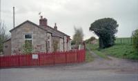 View to Jedburgh from the level crossing at Nisbet station in 1998. The B6400 crossed the line here.<br><br>[Ewan Crawford //1998]